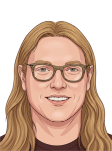 Illustrated portrait of Joe Clark, Education Assistant at The Edison School